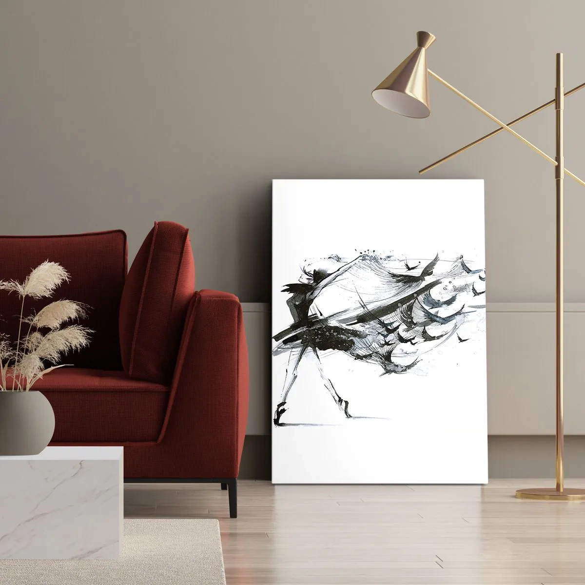 Schilderen op canvas - De magie van muziek bevrijdt je van betovering - 80x120 cm