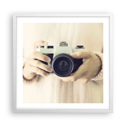 Poster in een witte lijst - Om meer te zien... - 50x50 cm