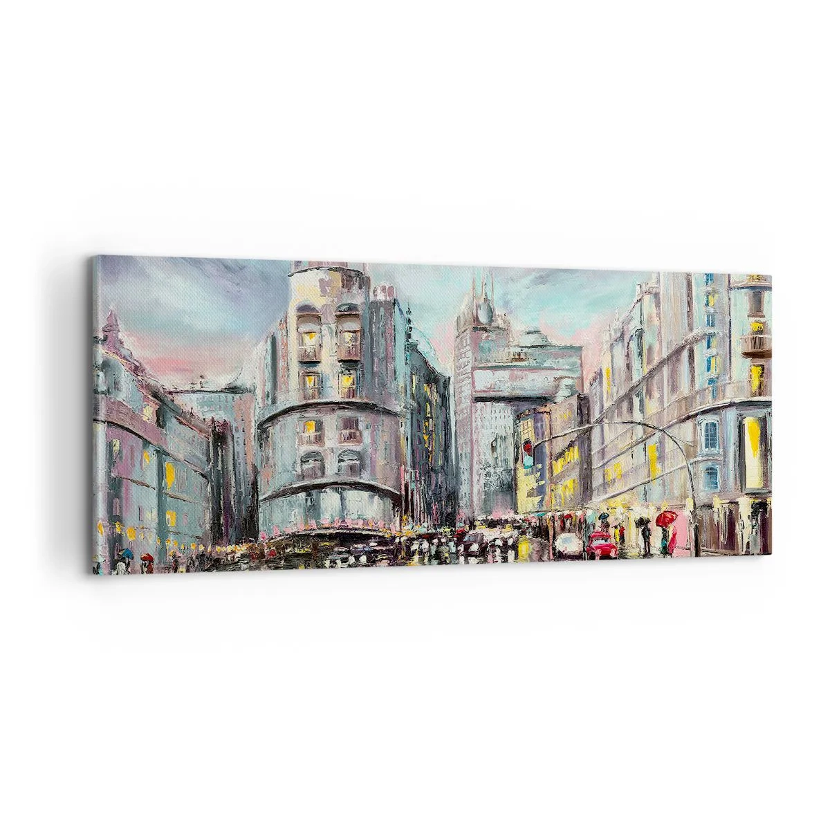 Schilderen op canvas - Het wordt een geslaagde avond - 100x40 cm
