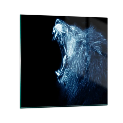 Schilderen op glas - De vurige toorn van de koning - 30x30 cm