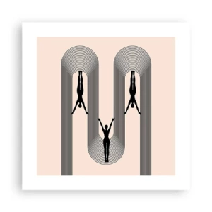 Poster - Op zijn kop - 40x40 cm