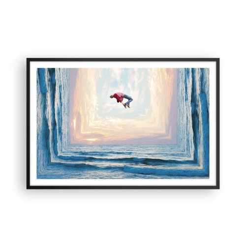 Poster in een zwarte lijst - Naar een andere dimensie - 91x61 cm