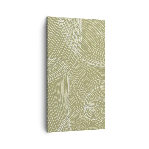 Schilderen op canvas - Ingewikkelde abstractie in wit - 45x80 cm