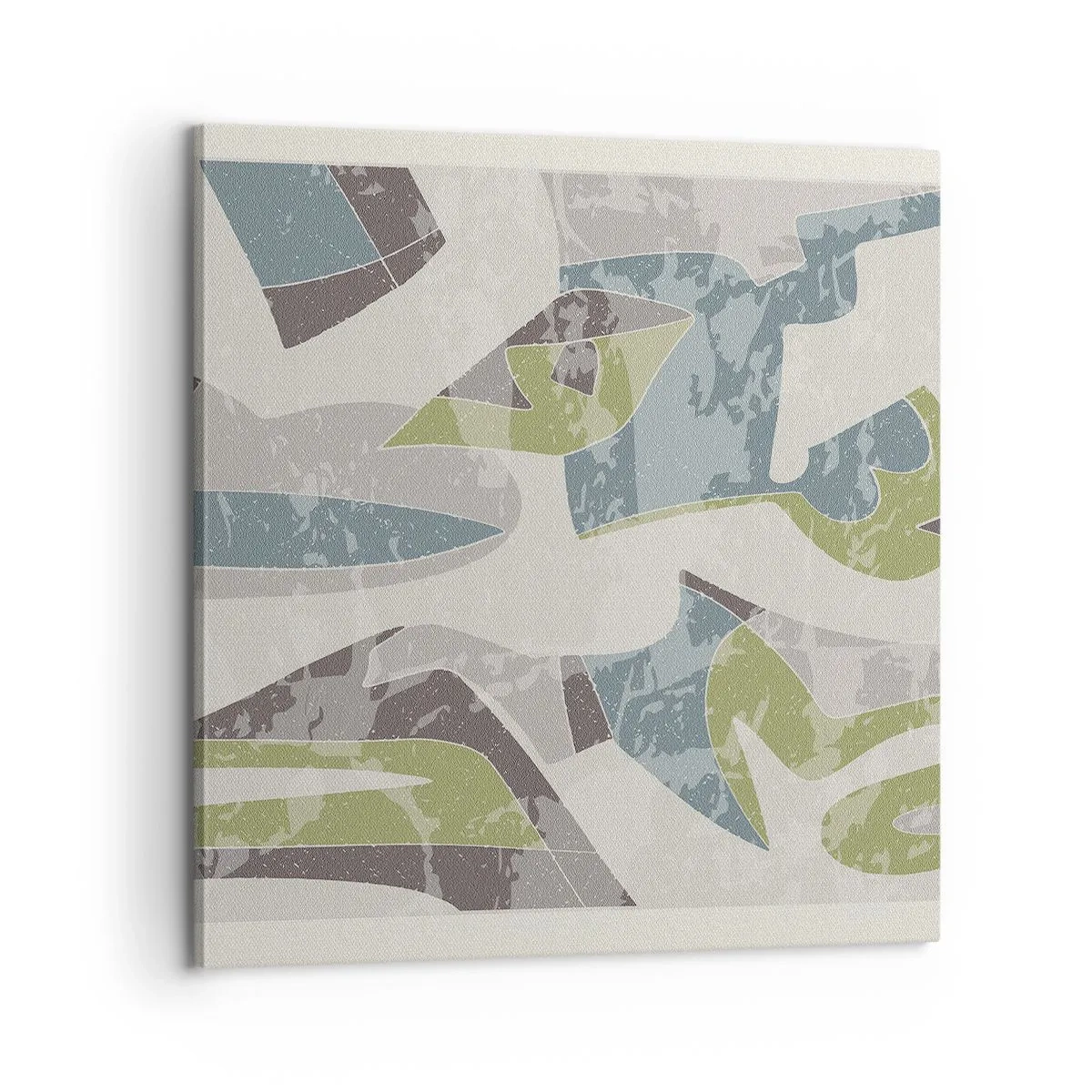 Schilderen op canvas - Compositie achter het glas - 60x60 cm