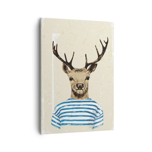 Schilderen op canvas - Omdat ik van gestreepte t-shirts hou! - 50x70 cm