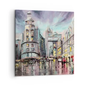 Schilderen op canvas - Het wordt een geslaagde avond - 50x50 cm