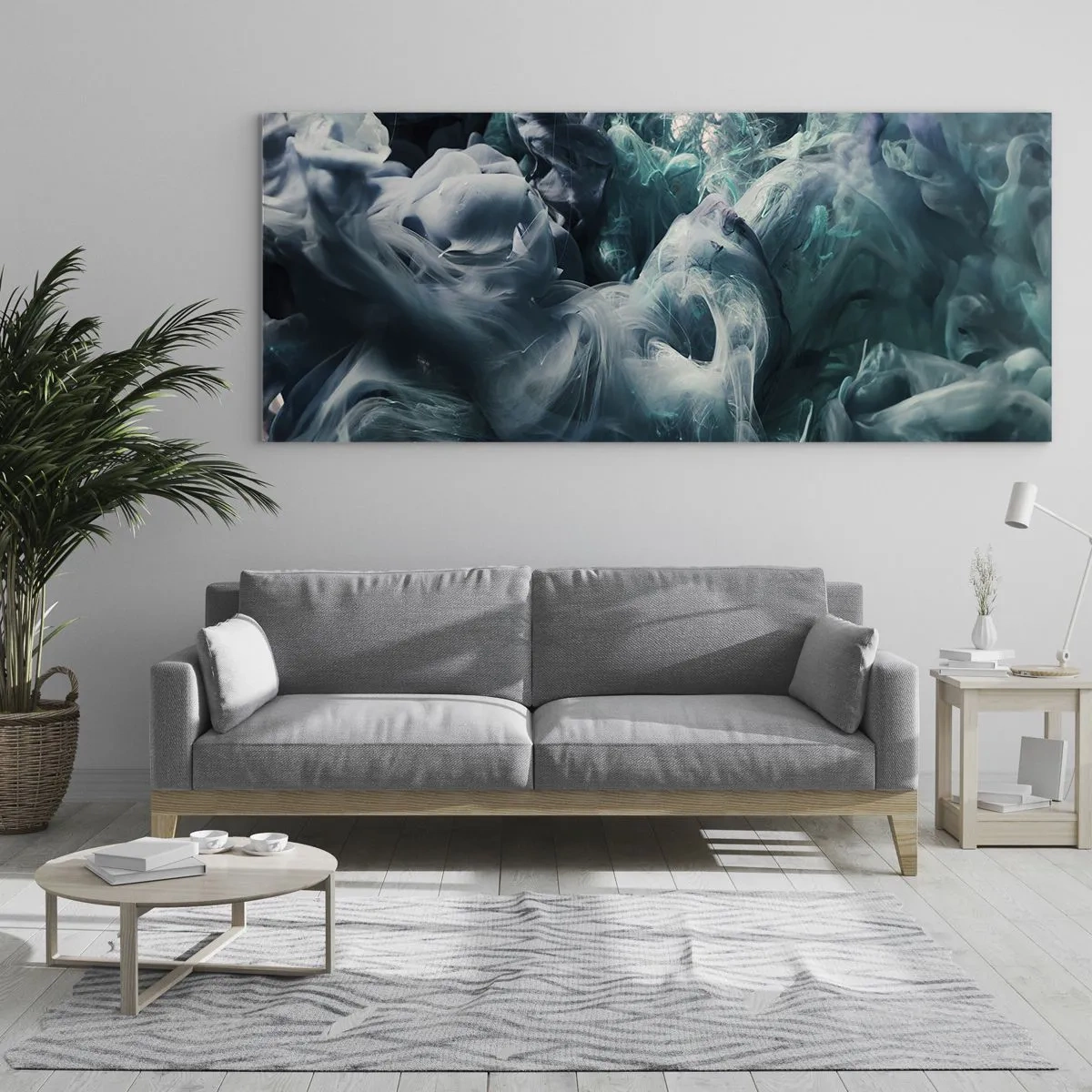 Schilderen op glas - De nobele kilheid van steen - 140x50 cm