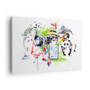 Schilderen op canvas - Kleurrijke afbeeldingen met natuur- en safarithema's - 70x50cm - In de lens van een reiziger - Moderne wanddecoratie voor woonkamer en slaapkamer ARTTOR