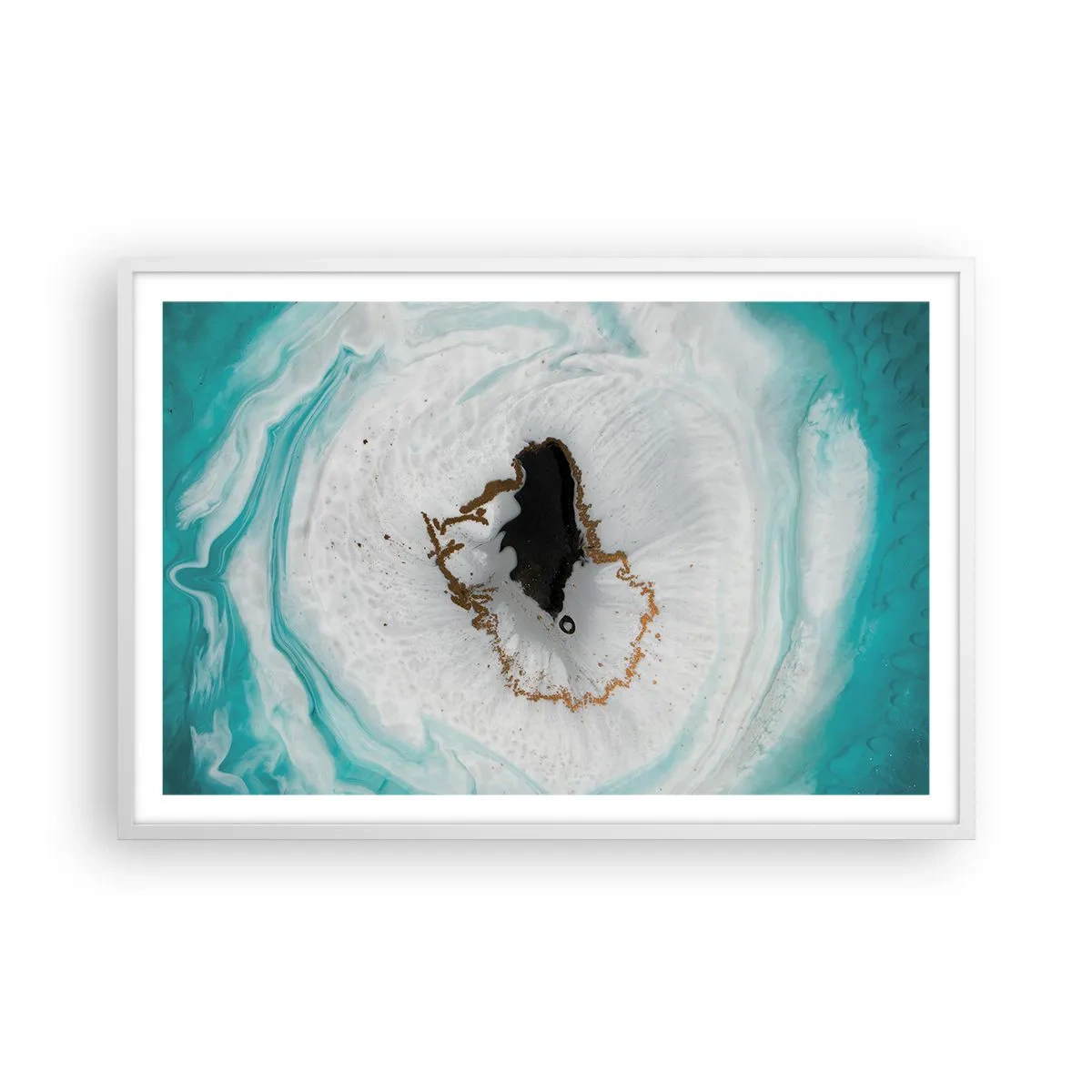 Poster in een witte lijst - Binnendringen - 91x61 cm