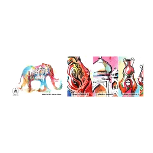 Fotobehang Monster Zelfklevend Deluxe Sticker - India - de uitstraling van liefde - Abstractie, Olifant, Indië - 100x30 cm