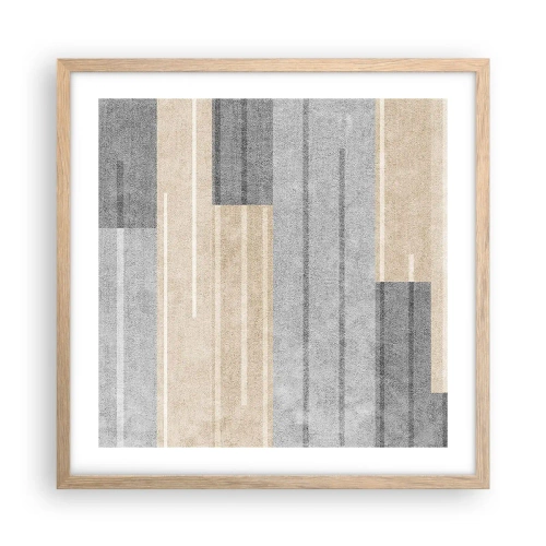 Een poster in een licht eiken lijst - Compositie: houd verticaal - 50x50 cm
