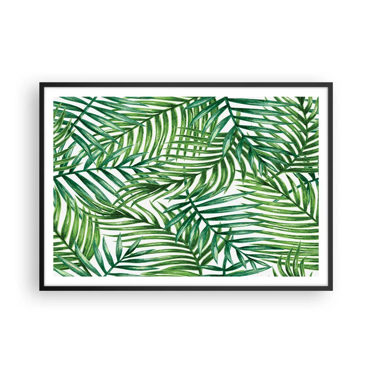 Poster in een zwarte lijst - Onder de groene luifel - 100x70 cm