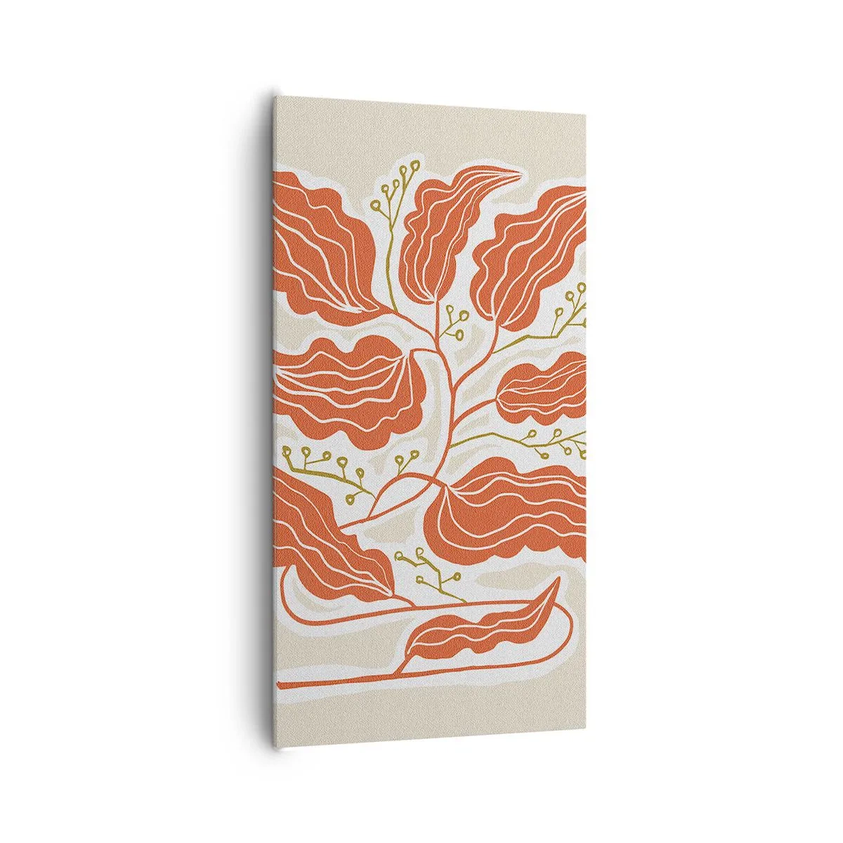 Schilderen op canvas - Folk en koraal - 65x120 cm