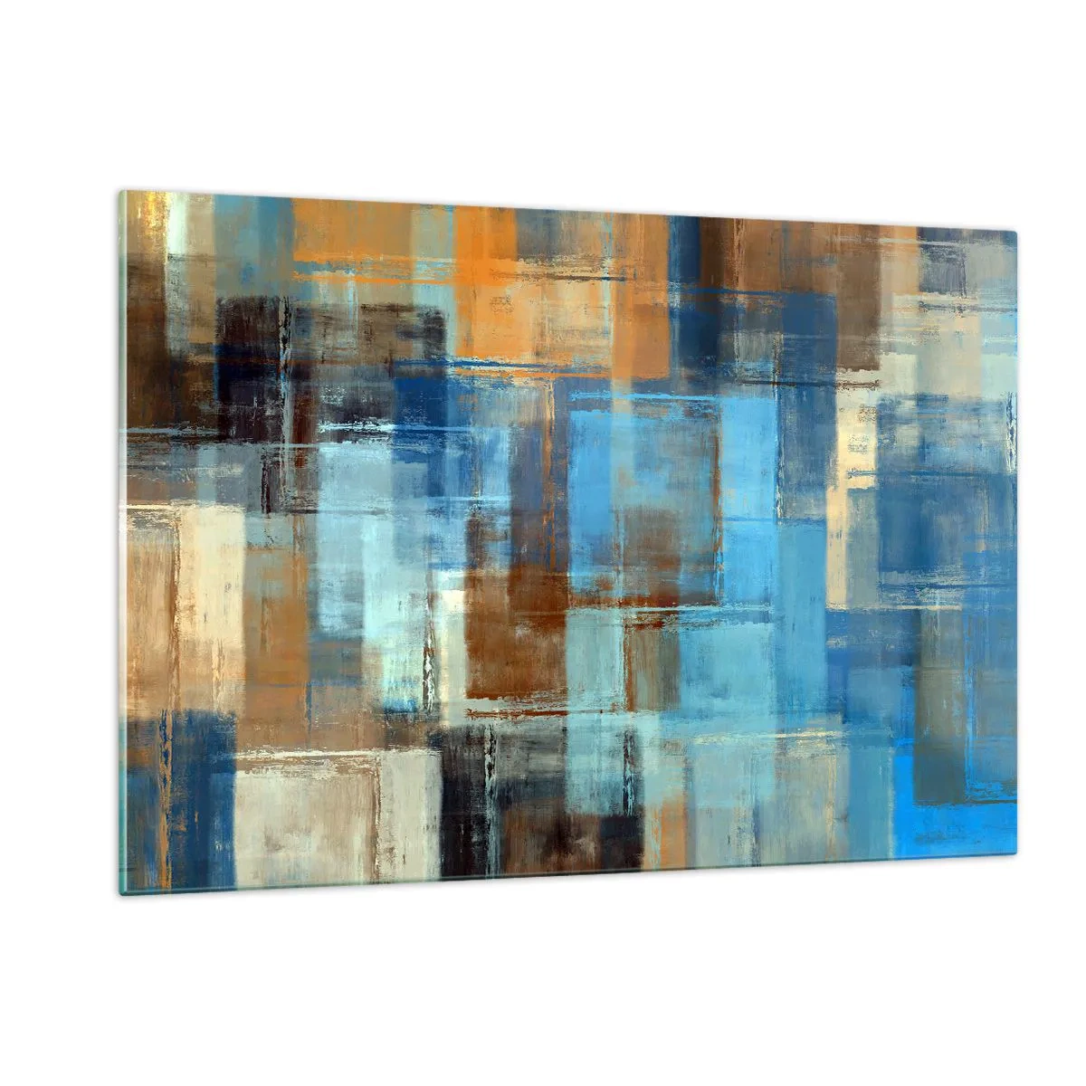 Schilderen op glas - Door de blauwe sluier - 120x80 cm