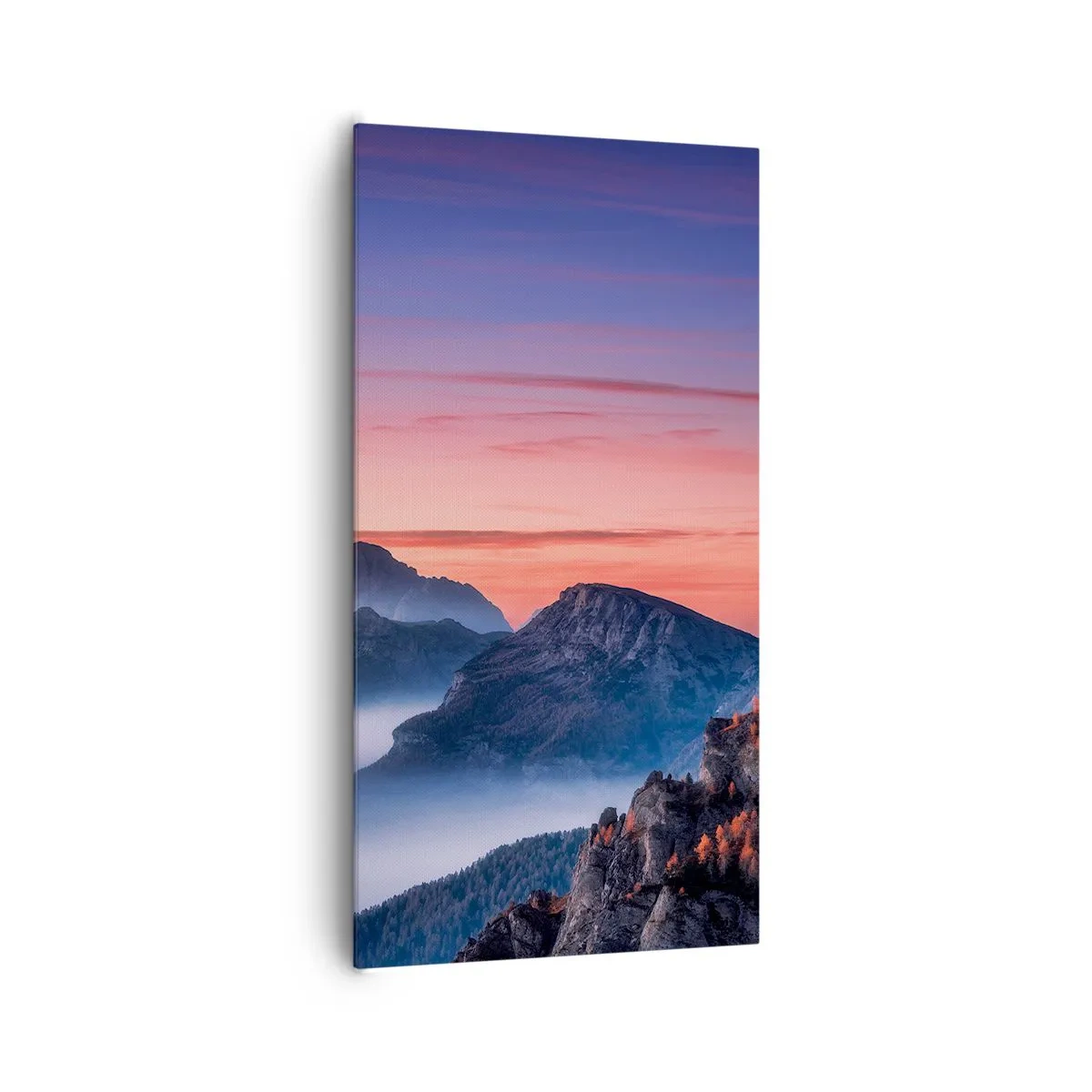 Schilderen op canvas - Over de valleien - 65x120 cm