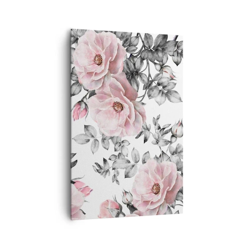 Schilderen op canvas - Verdwalen in de bloemen van de rozen - 80x120 cm