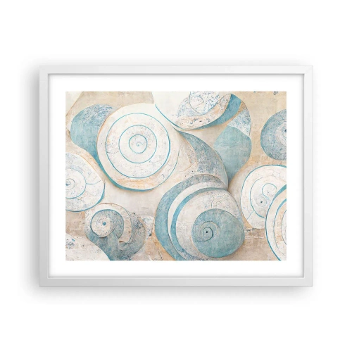 Poster in een witte lijst - Wat zit er in de schelp? - 50x40 cm