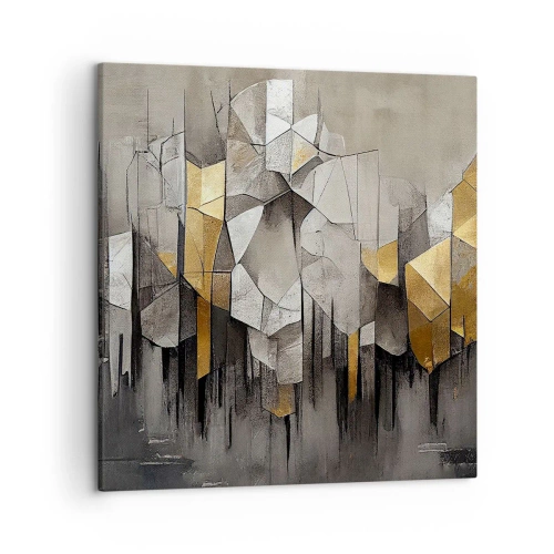 Schilderen op canvas - Compositie van ijs en licht - 50x50 cm