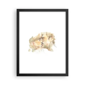 Poster in een zwarte lijst - De helft gevonden? - 30x40 cm