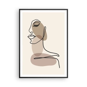 Poster in een zwarte lijst - Een bepaalde lijn van schoonheid - 70x100 cm