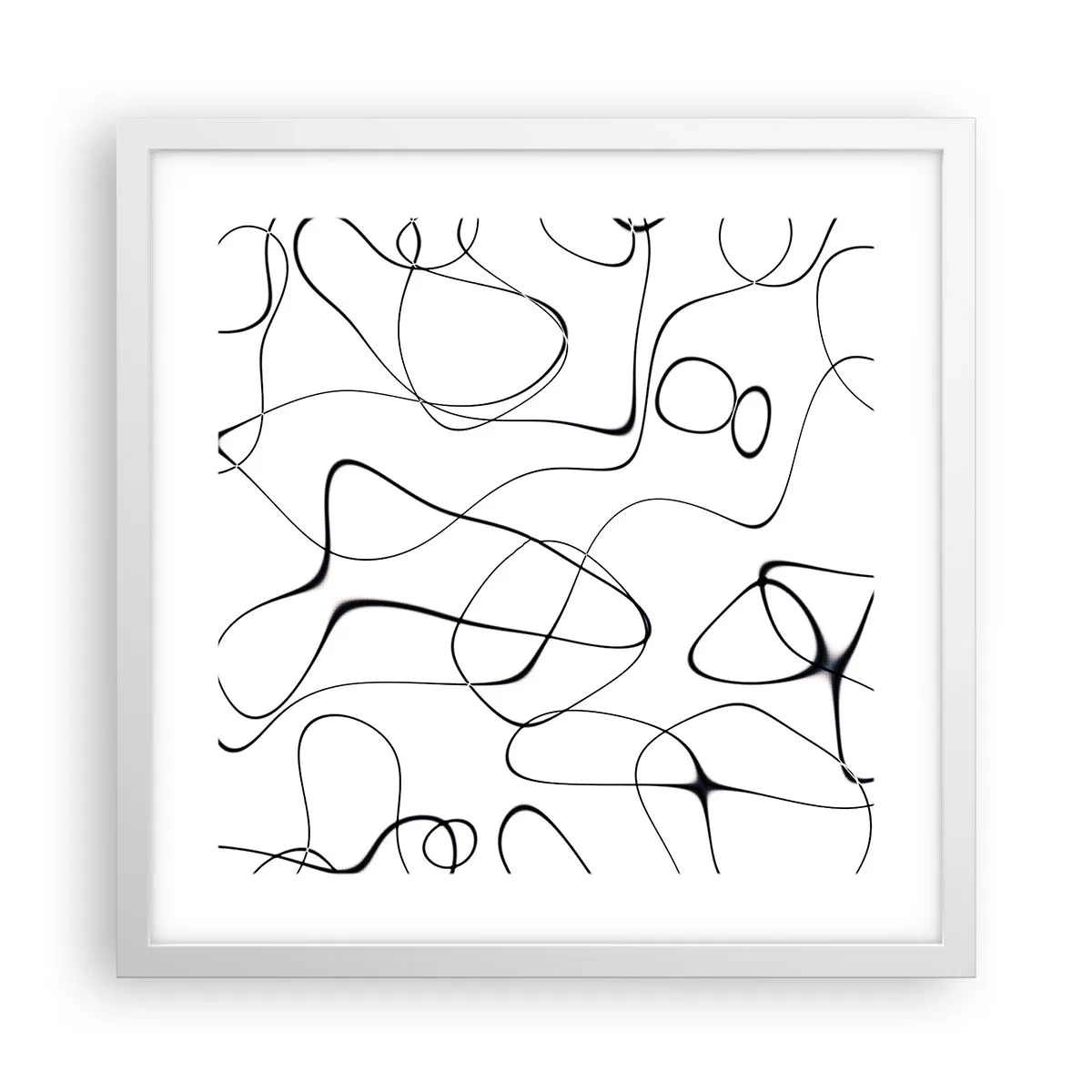 Poster in een witte lijst - Levenspaden, wisselvalligheden - 40x40 cm