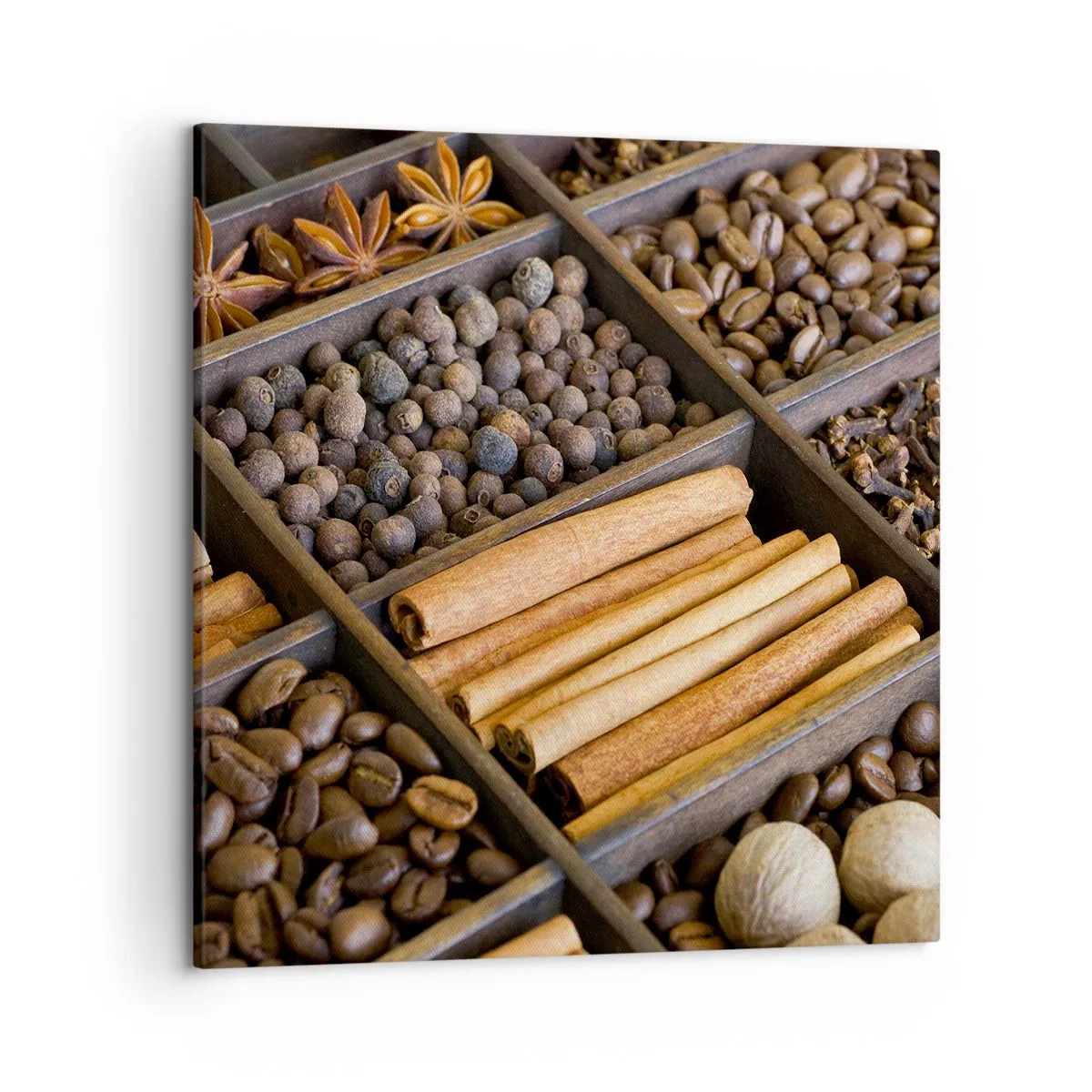 Schilderen op canvas - Een schatkist aan aroma's - 50x50 cm