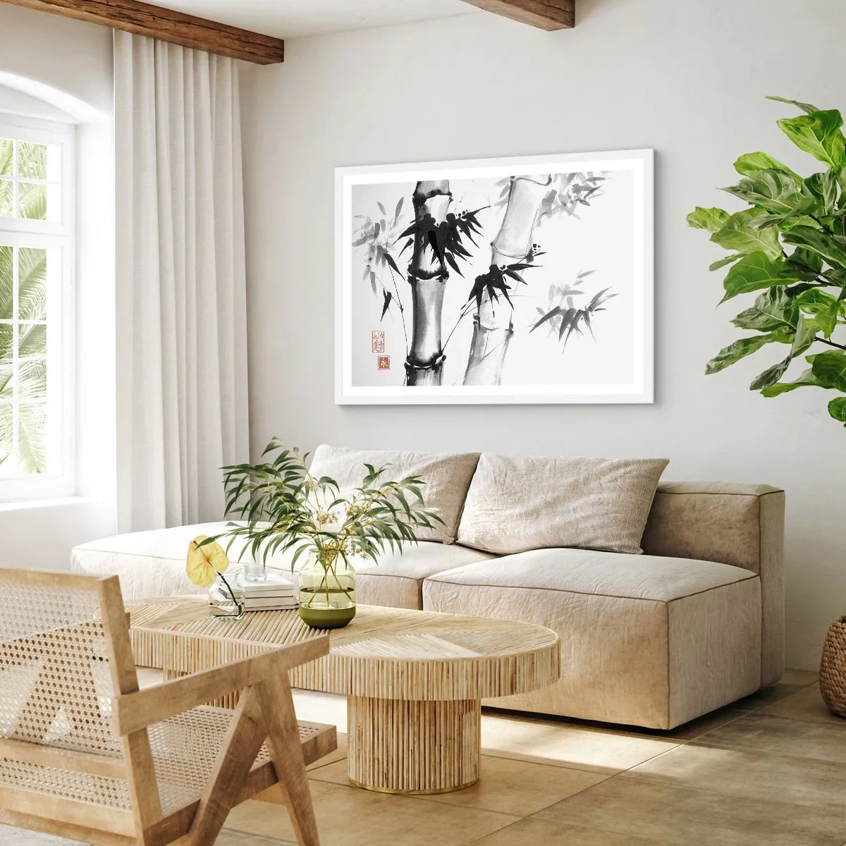 Poster in een witte lijst - Close-up op het oosten - 70x50 cm