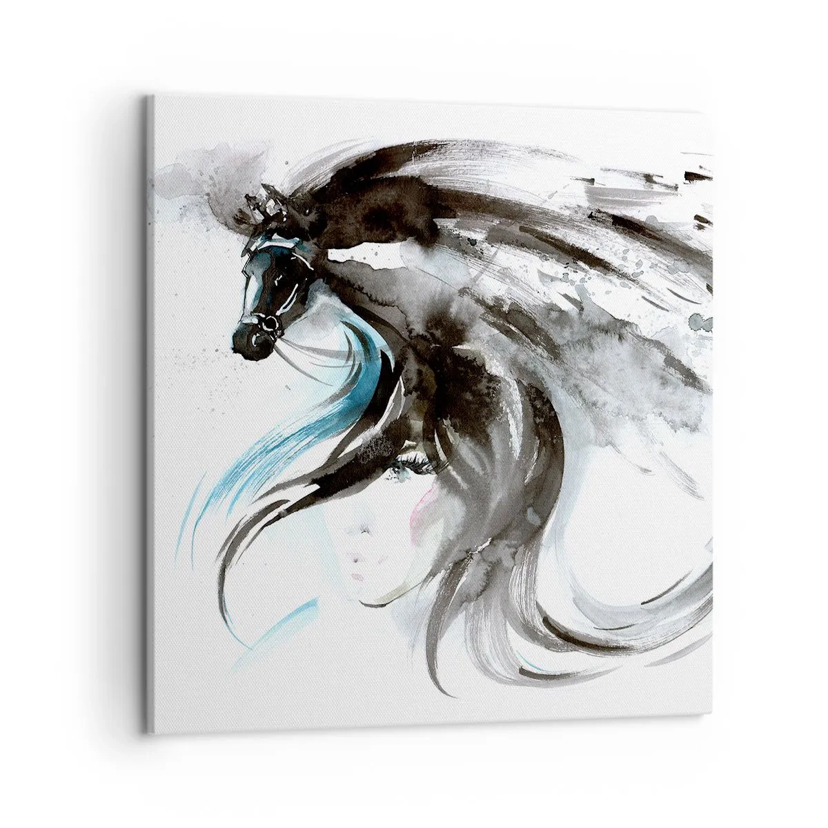 Schilderen op canvas - Galop van de Zwarte Prins - 50x50 cm