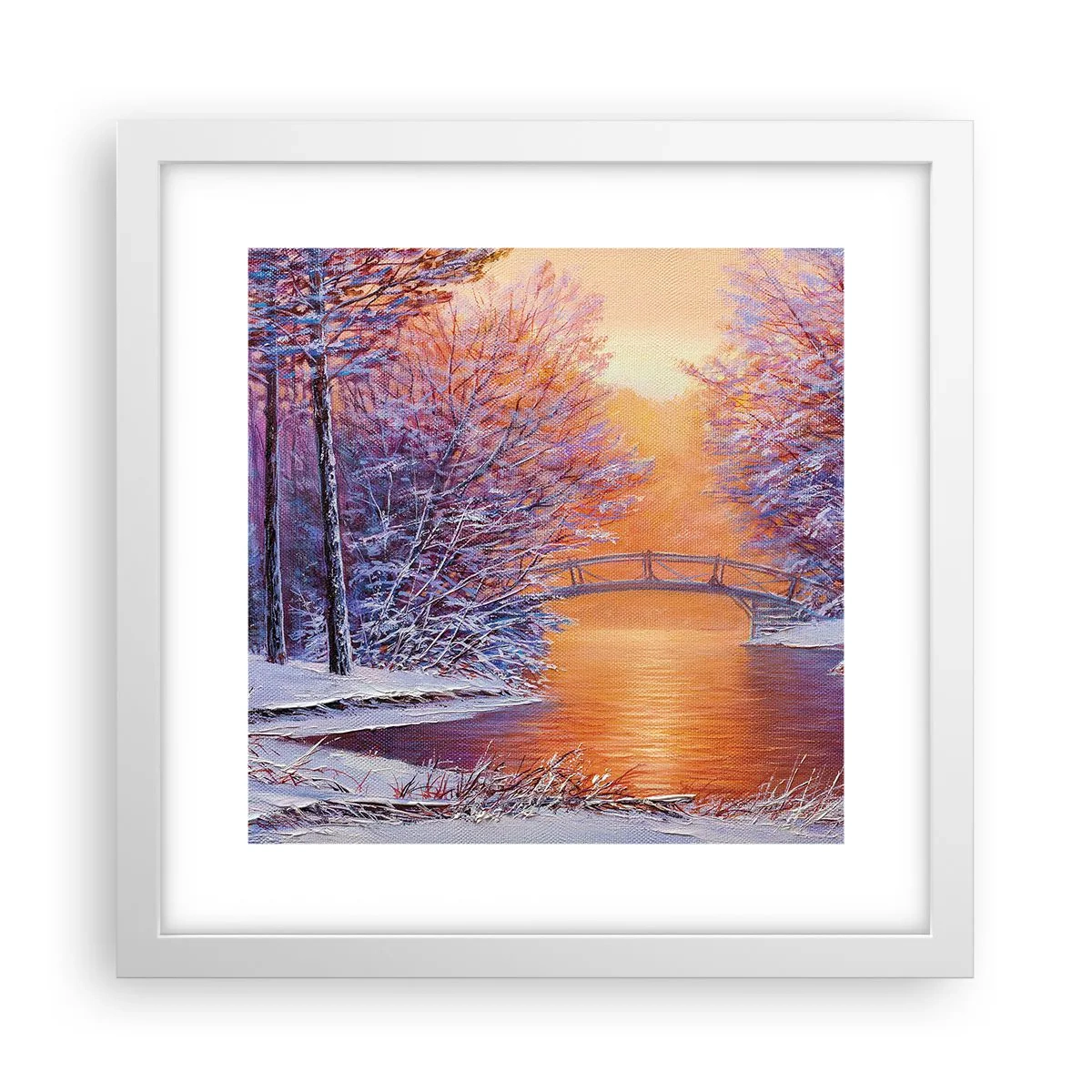 Poster in een witte lijst - Laten we elkaar hier ontmoeten - 30x30 cm