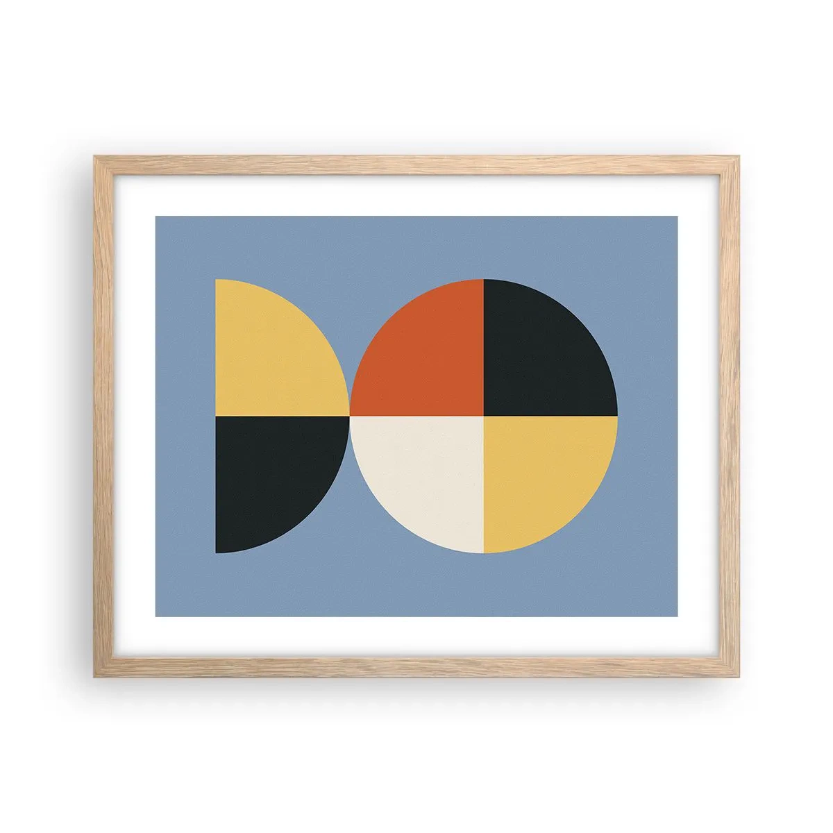 Een poster in een licht eiken lijst - Kijk en tel - 50x40 cm