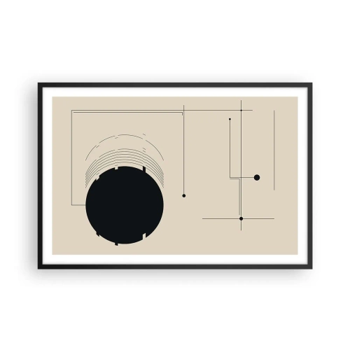 Poster in een zwarte lijst - Een flexibele en dynamische compositie - 91x61 cm