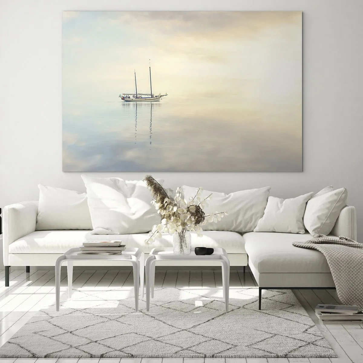 Schilderen op glas - In een zee van stilte - 120x80 cm