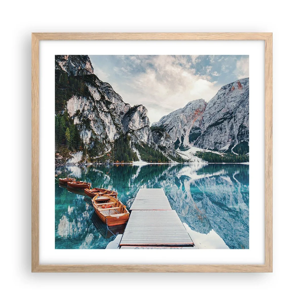 Een poster in een licht eiken lijst - We zullen je schoonheid laten zien - 50x50 cm