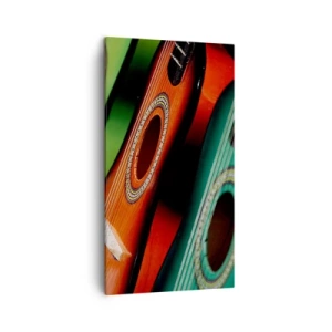Schilderen op canvas - De gitaar heeft vele kleuren - 45x80 cm