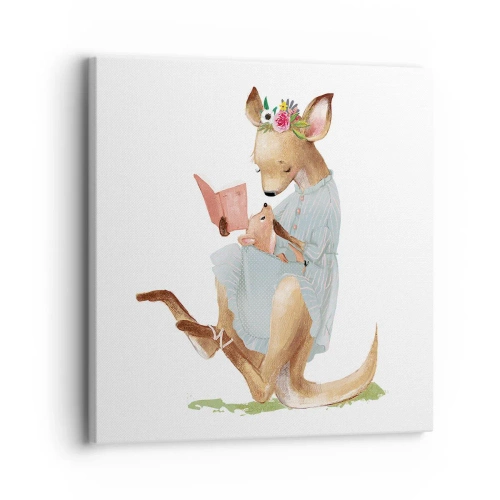 Schilderen op canvas - Lees me voor mama - 30x30 cm