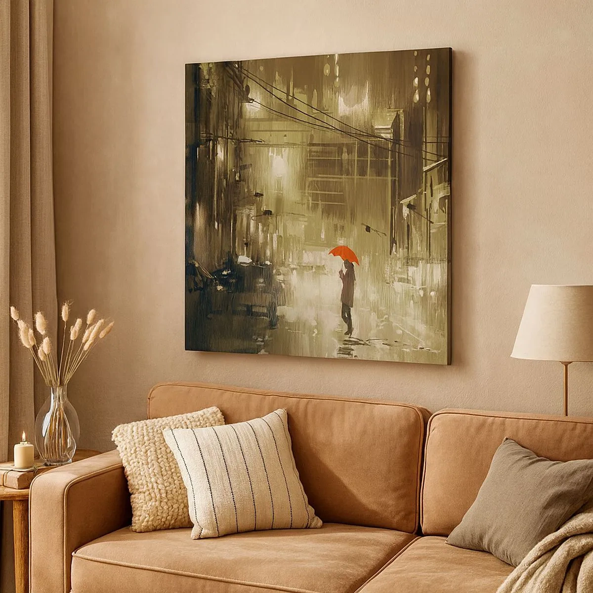 Schilderen op canvas - Alleen maar niet eenzaam - 30x30 cm