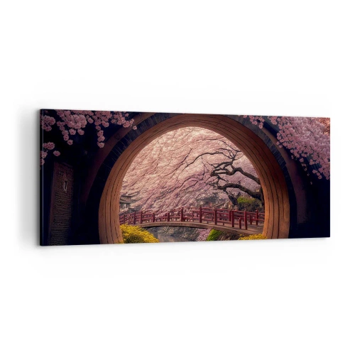 Schilderen op canvas - Japanse lente - 100x40 cm