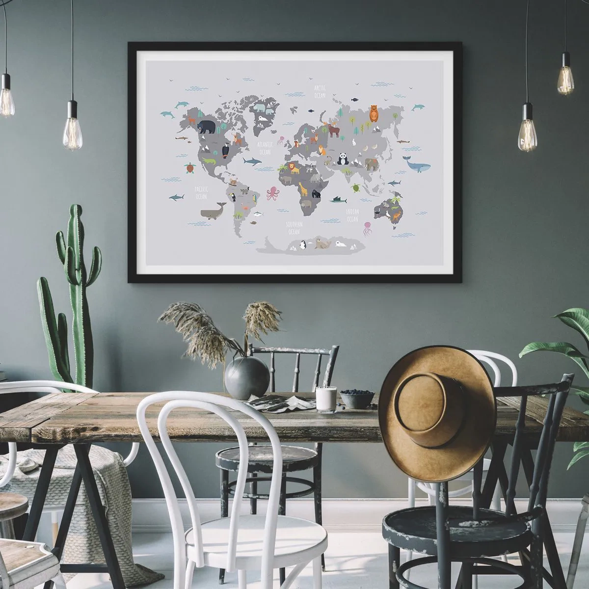 Poster in een zwarte lijst - Vertel me waar je vandaan komt ... - 70x50 cm