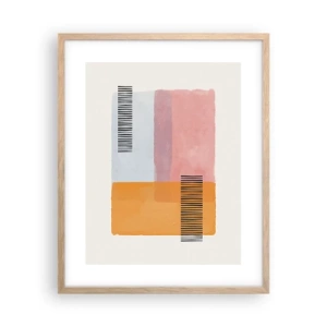 Een poster in een licht eiken lijst - Van hoek tot hoek - 40x50 cm