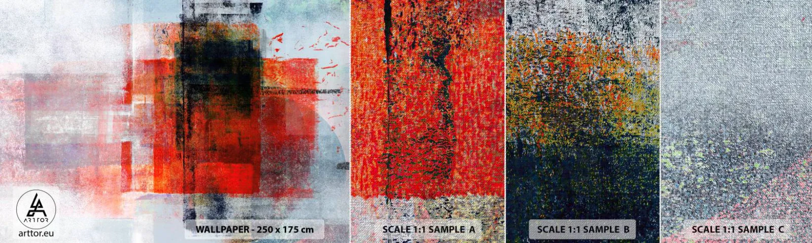 Fotobehang Monster Premium Canvas - Een gloeiende compositie  - Deel, Abstractie, Industrieel - 100x30 cm