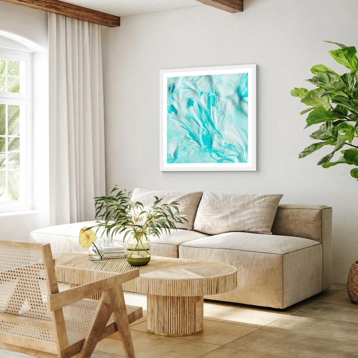 Poster in een witte lijst - Voor altijd samen - 40x40 cm