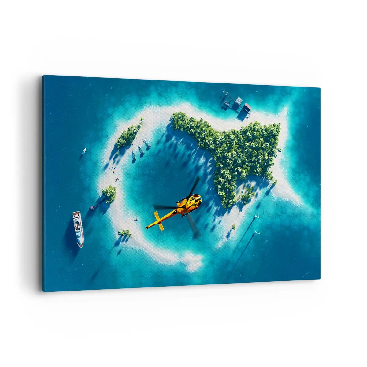 Schilderen op canvas - Koop een eiland voor jezelf - 120x80 cm