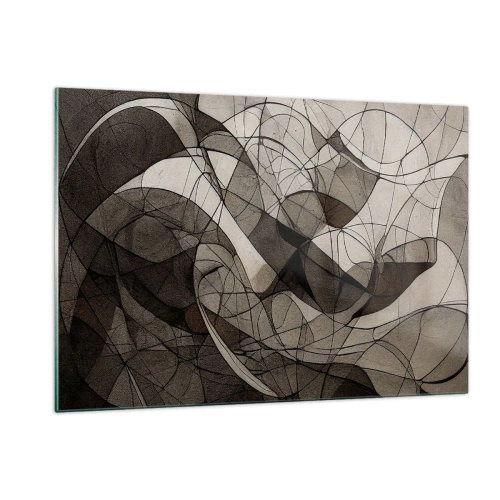 Schilderen op glas - Circulatie van aardekleuren - 120x80 cm