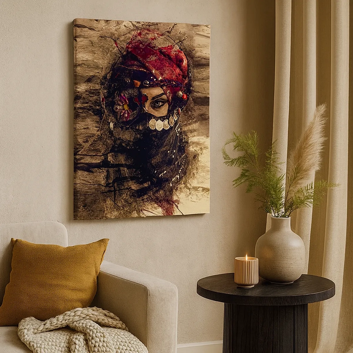 Schilderen op canvas - Op zijn zachtst gezegd verontrustend - 50x70 cm