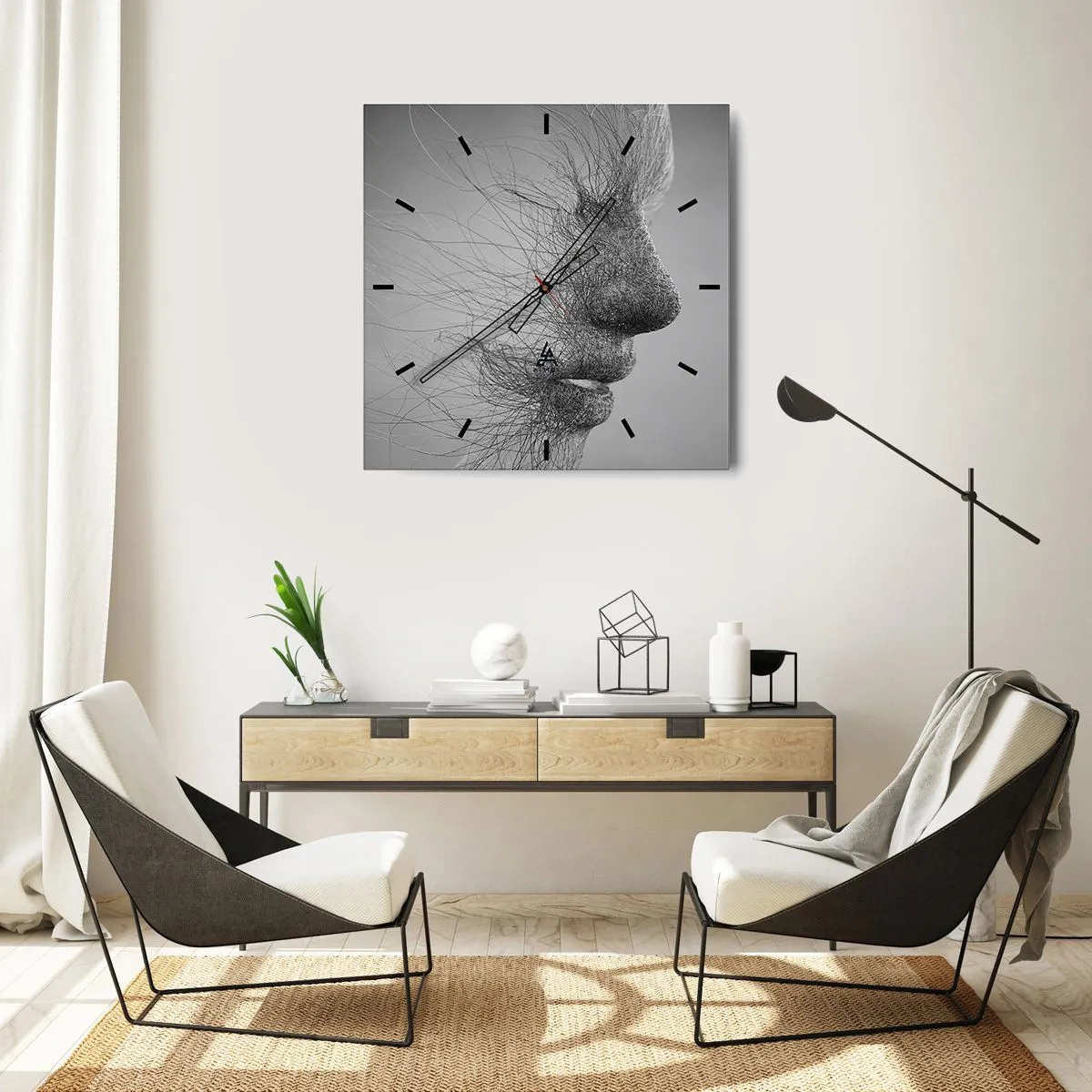 Wandklok - Klok - De geest van de wind - 30x30 cm