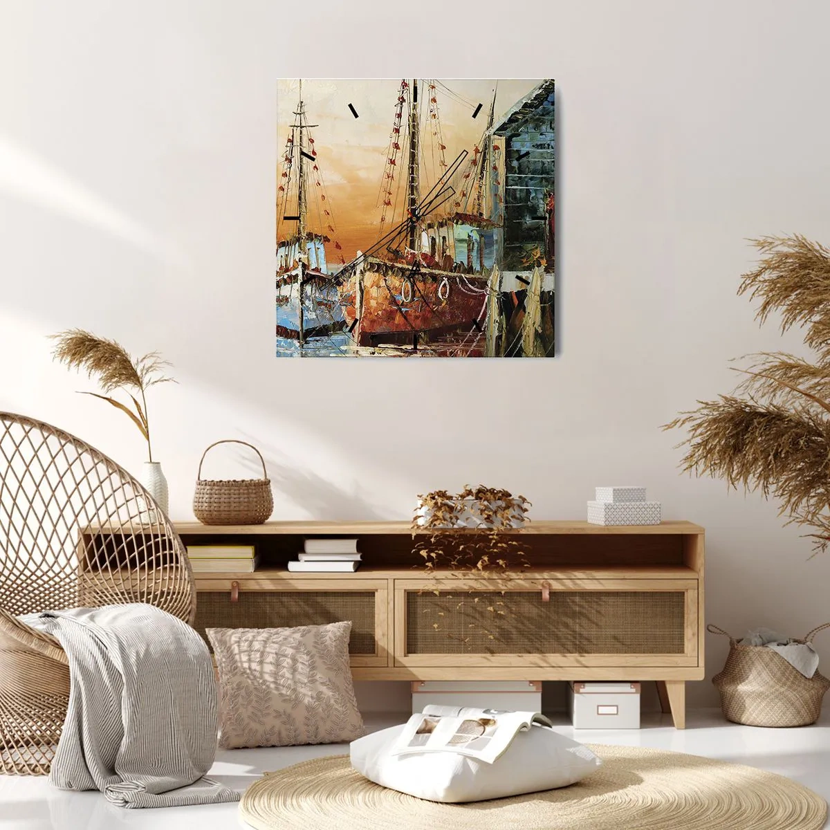 Wandklok - Klok - Een vreedzame terugkeer - 30x30 cm