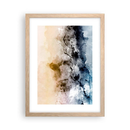 Een poster in een licht eiken lijst - Verdronken in een wolk van mist - 30x40 cm