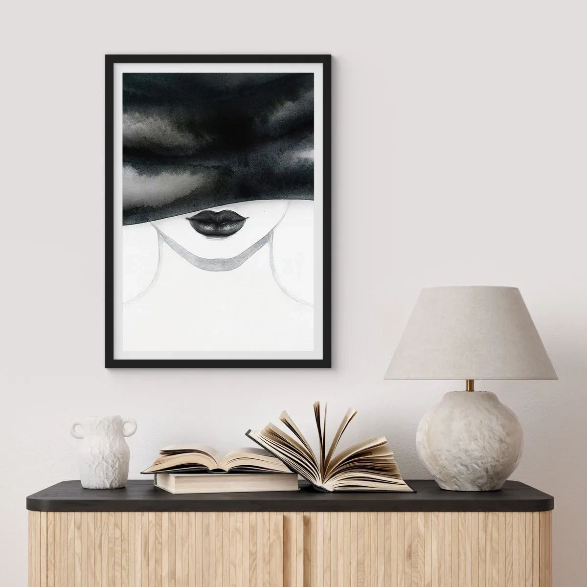 Poster in een zwarte lijst - Een sensueel mysterie - 40x50 cm