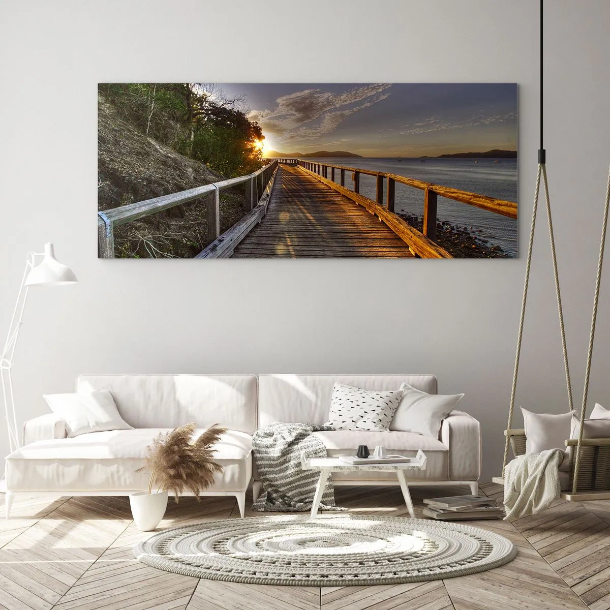 Schilderen op glas - Ga, blijf naar de zon gaan - 100x40 cm