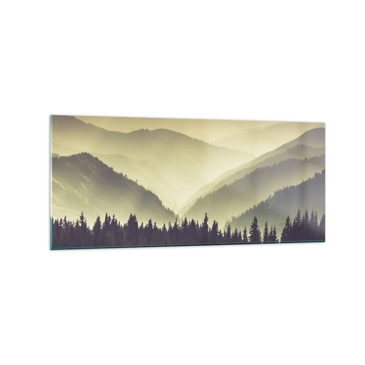 Schilderen op glas - Achter de zeven bergen... - 120x50 cm